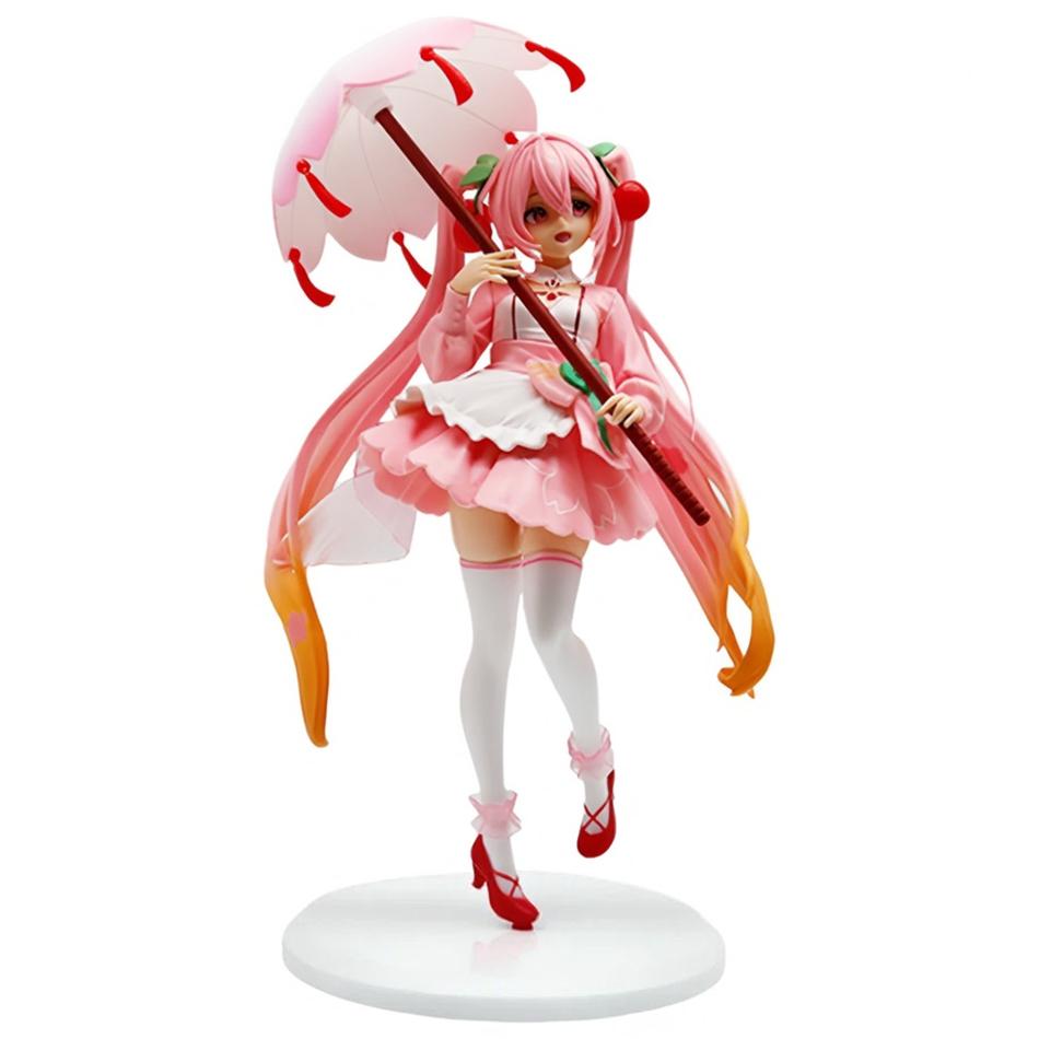 17 Styles Hatsune Miku Handmade Cherry Hatsune Miku Devil Hatsune Miku Handmade PVC Model Desktop Decoration Animation Toy Gift