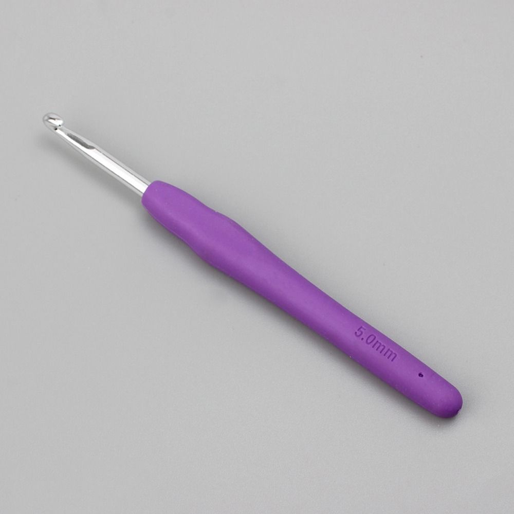 2.0-10.0mm Colorful Soft Rubber Grip Aluminum Crochet Needles Crochet Hook  Mom's Gift