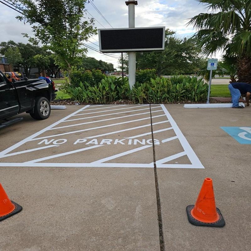 Waschbare Parkverbot Malvorlagen 12 Zoll Hoch Flexibles Silikon Zeichenschablone Für Außenpflastermarkierung