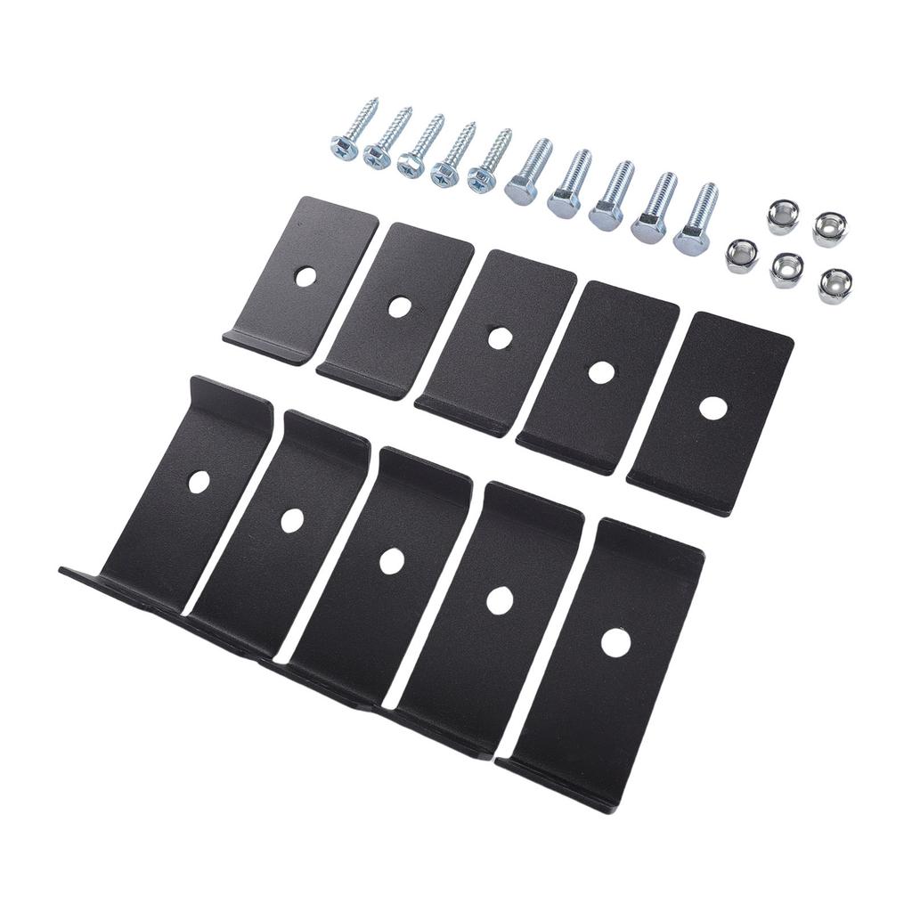 Mesh Panel Mounting Kit Sturdy Mesh Mounting Brackets Weatherproof Fence Fasteners Grid Mounting Set