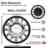 25cm Circular Wall Clock Constructed from Heavy Gauge Iron for Substantial Feel