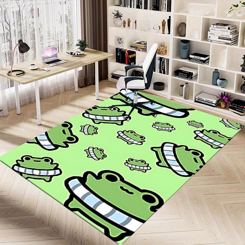 1pc frog green Carpet, Office Rug Outdoor Mat Home Decor Area Carpet Festival