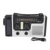 AM FM SW1 SW2 Emergency Radio SOS Alarm Portable Solar Hand Crank Radio with 1200mAh Battery for Outdoor
