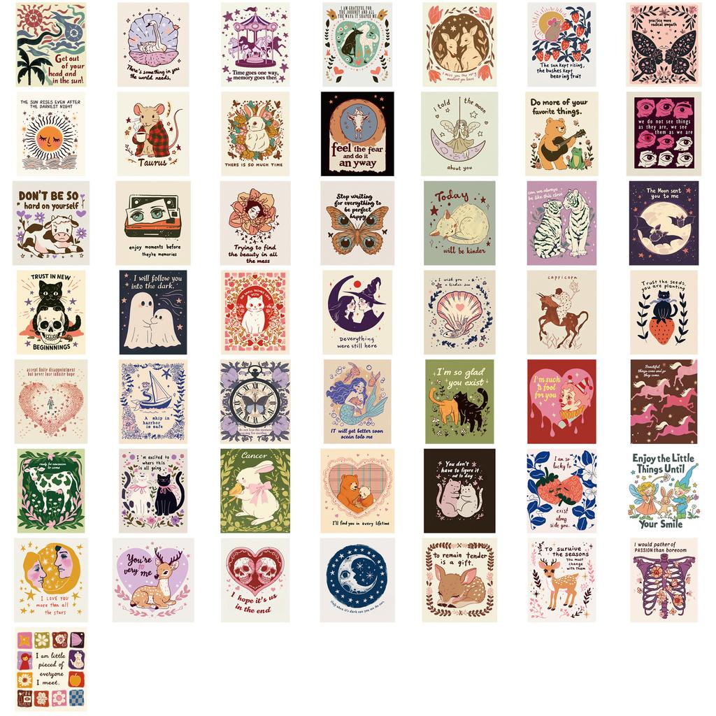 50 Çizgi Film Garip İlham Verici Graffiti Çıkartmaları Gitar Defter Bavul Kişilik Kendin Yap Süslemesi