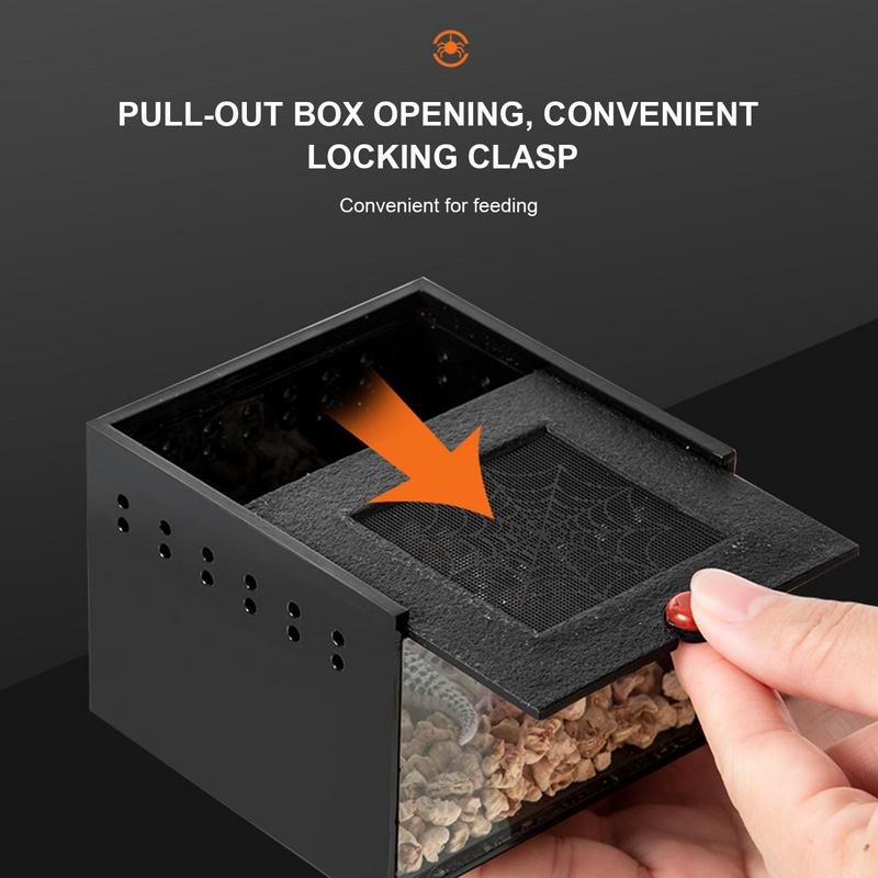 Reptilien Haustier Zuchtbox Reptilien Kriech Fütterungsbox Eidechse Seidenraupe Skorpion Käfer Insektenbox Haustierhaus Acryl Käfig