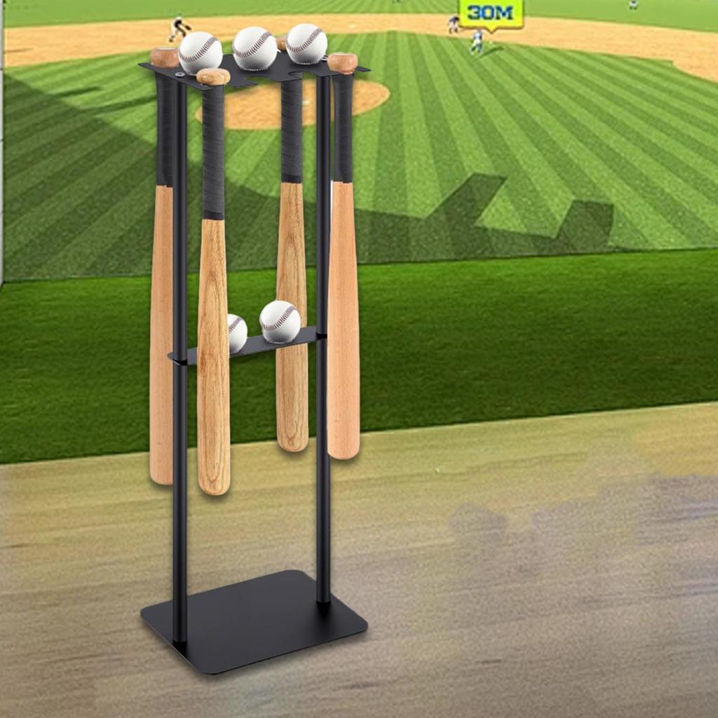 Baseball Bat Holder Vertical Easy Installation 8 Bats Accessory Space Saving Softball Bat Holder