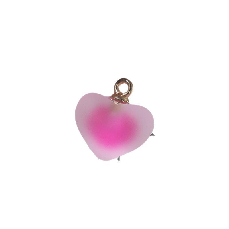 Frosted Heart Acrylic Beads for DIY Jewelry Making