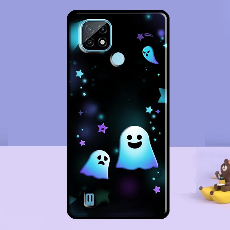Süße Halloween-Geisterhülle für Realme C61 C75 C67 C55 C53 C51 C35 C21Y C25S GT 7 Pro 6 6T 10 11 12 13 14 Pro Plus