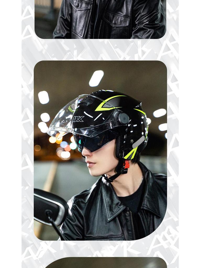 A1 Electric Motorcycle Helmet - Universal Four-Season Men & Women Half Helmet