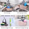Kitchen Sink Holder Hanging Drain Basket Adjustable Soap Sponge Shelf Organizer Bathroom Faucet Holder Rack Kitchen Accessories