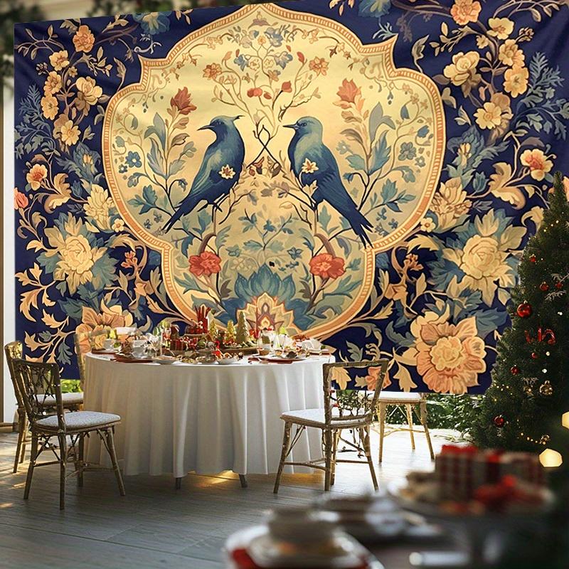2D flat surface, one-piece Baroque Persian tapestry wall hanging, suitable for use as a background in photography studios