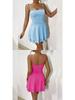 Women's European & American Style Sexy Spaghetti Strap Backless Dress