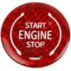 Crosselec Red Carbon Fiber Engine Start/Stop Push Start Button Cover Trims for Chevrolet Corvette C8 2020-2025