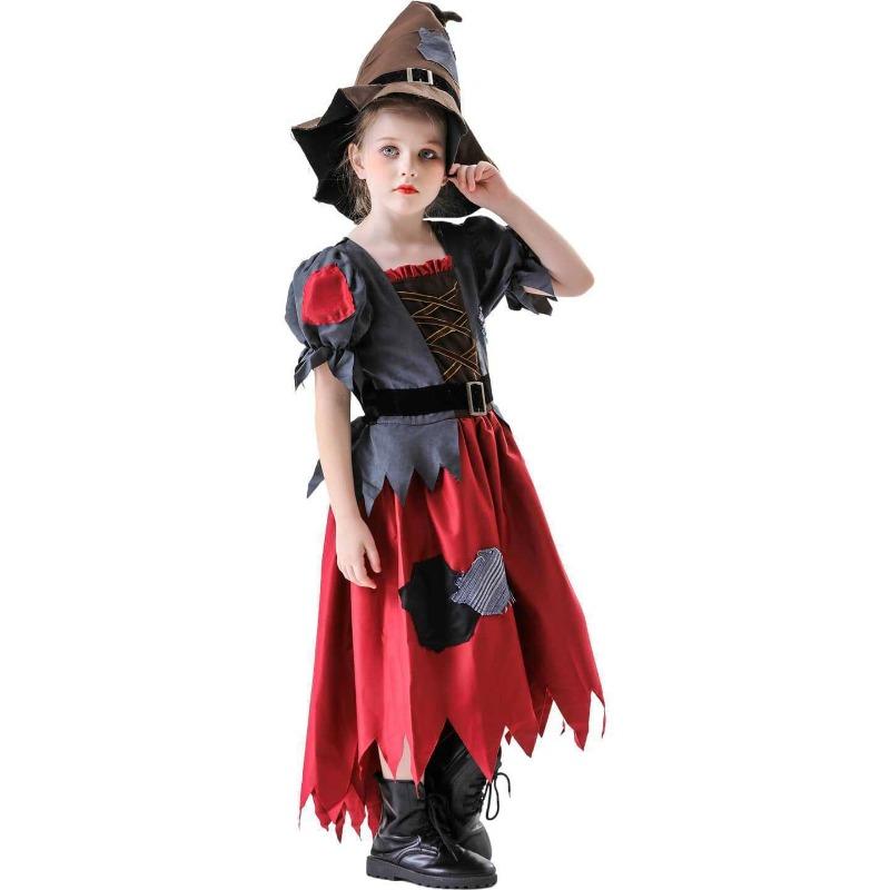 Halloween Carnival Party Little Witch, Little Girl Stage Acting Role-playing Children's Costumes