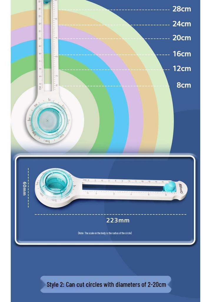 Kedeu Mini Circle Cutter: Handmade Compass Knife for Round Paper Cutting