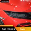 For Honda Civic 10th 2016- 19  TPU Car Headlight Film Protective Sticker Lamp Hoods Transparent Smoke Black Accessories