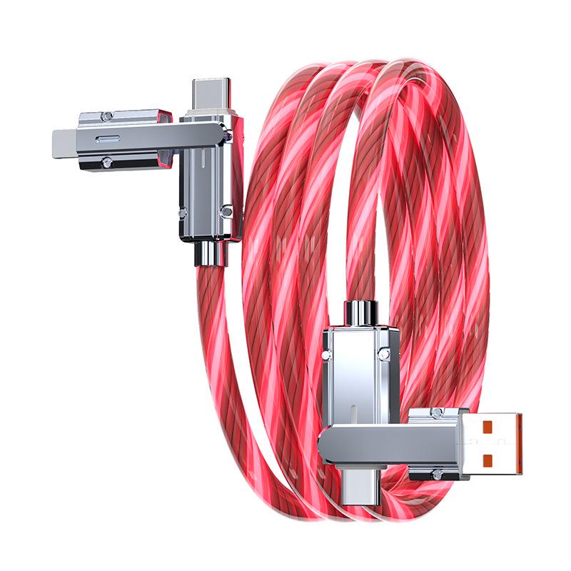 Two-to-Two Fast Charging, Four-in-One Luminous Data Cable