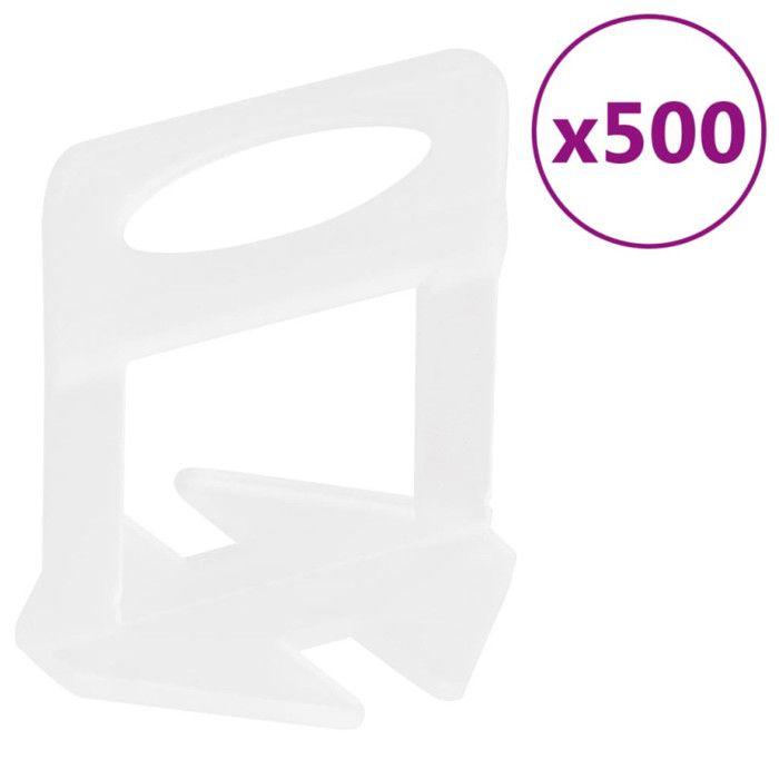 Système de nivellement de carrelage 250 cales 500 clips 1 mm