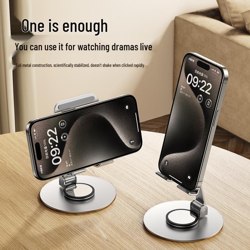 All-Metal Rotating Aluminum Desktop Tablet and Phone Stand