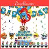 Paw Patrols Party Supplies Deluxe Birthday Decor Set With Balloons And Banners For Kids