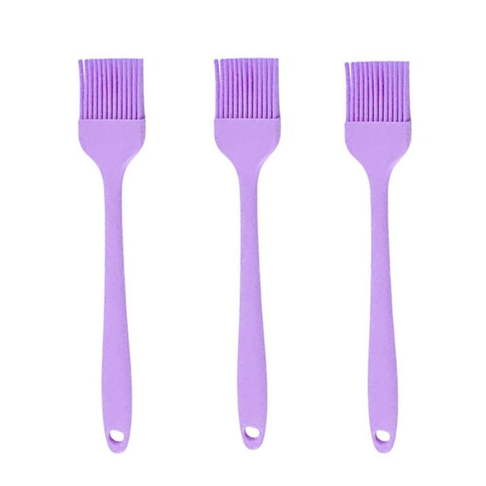 3pcs Food Grade Silicone Kitchen Food Brush Hanging Hole Baking Brush Cooking