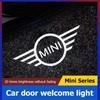 2Pcs Wireless Led Car Door Welcome Lamp Projector Lights For MINI One Cooper JCW Countryman Clubman Cabrio Paceman Coupe Hub Cap