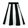 Ssideuneuwa Women'S Midi Full Skirt (White/Black)