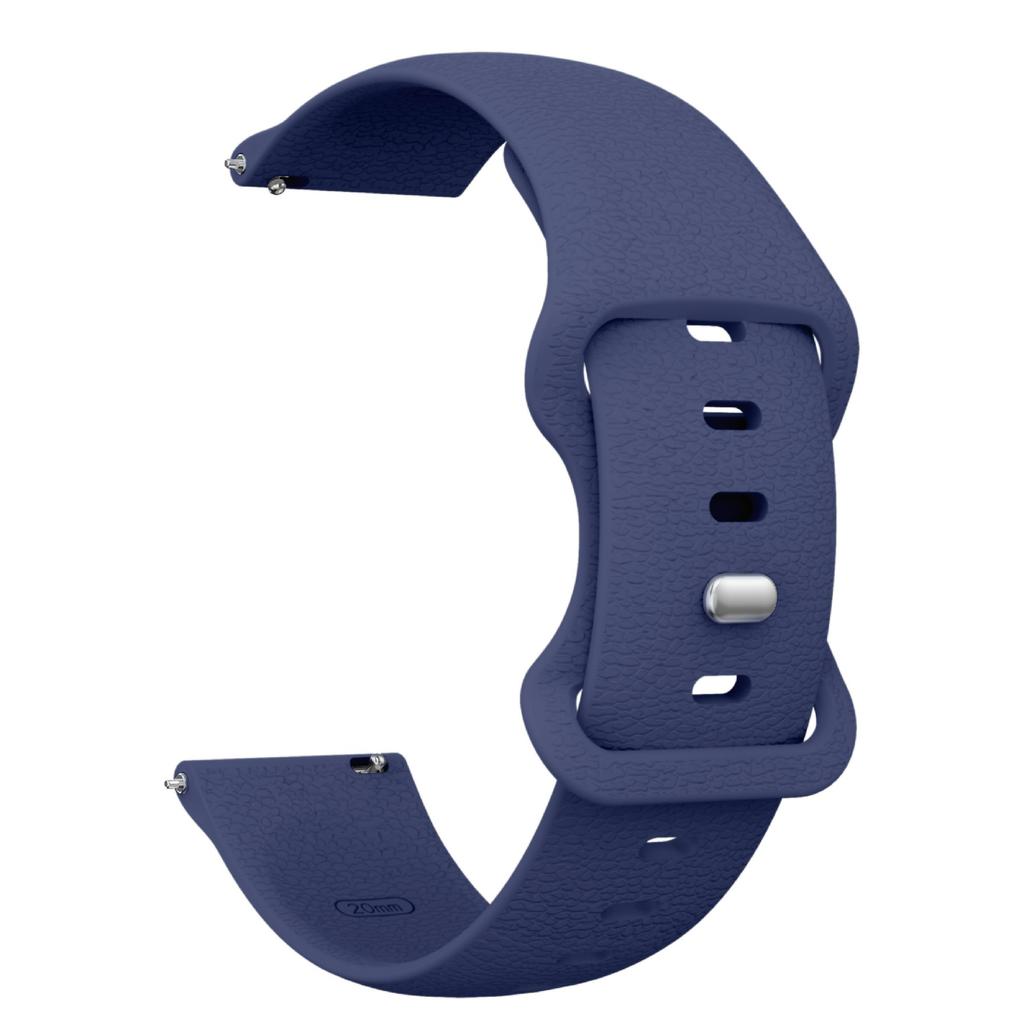 18mm Silicone Watch Band for Huawei Watch GT 6 41mm/GT 5 41mm/GT 4 41mm Litchi Texture Strap with Butterfly Buckle