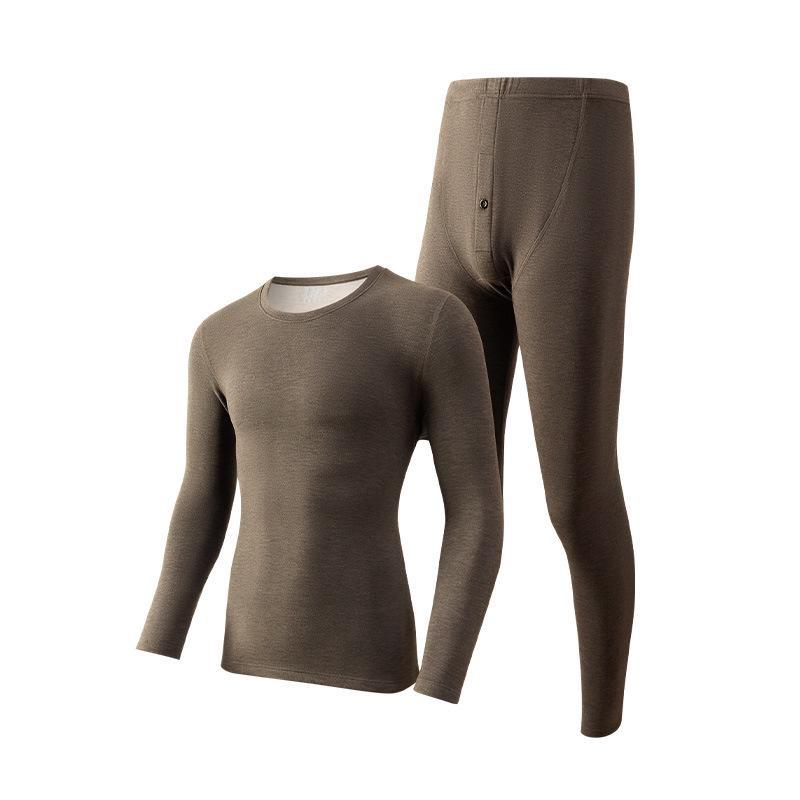 Brand Matching Style Cashmere Thermal Underwear Set for Couples: Women's Autumn/Winter Warm Rabbit Wool Base Layer Top and Bottom