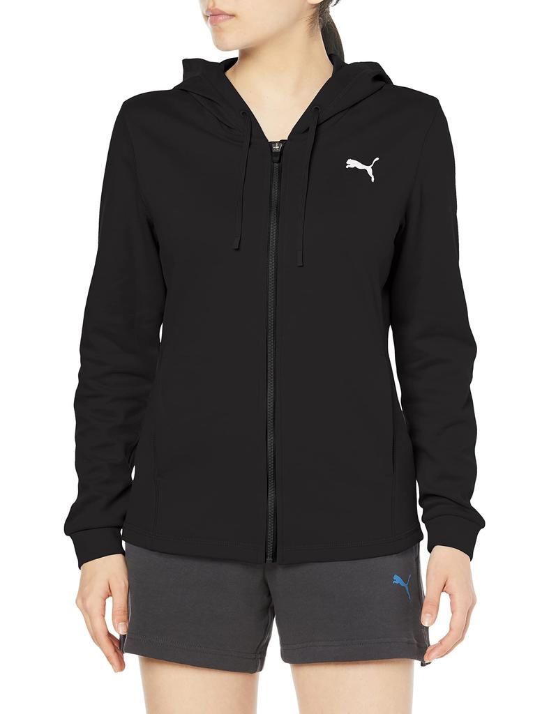 Puma MODERN SPORTS UV 2023 Black Size S Full-Zip Hoodie, Moisture-Wicking, Quick-Drying, Protection, 674957, Women's, Spring/Summer Color, (01),
