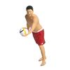 1:64 Scale Hand Painted Resin Collectible Figure Miniature Model Accessories Realistic Beach Volley Figure Model Gift