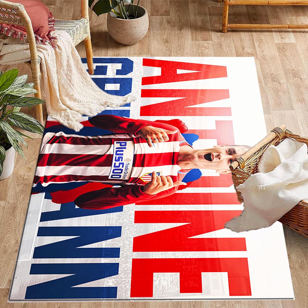 Atletico Madrid Player Floor Rug Office Rug Perfect for Outdoor Game Room Kitchen Bedrooms Anti-slip Rug Anime Office Decor Perfect Gift for Women/Men