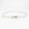 Mei Women's Pearl Waist Chain - Perfect for Dresses, Summer Casual Style, Rhinestone Embellished, Elastic Waistband
