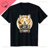 Kawaii Japan RaUnisex Cat Print Tshirt Animated Cat Love Round Cut Cotton Tshirt Harajuku Unisex Unisex Summer Streetwear O-neck Tops Unisex
