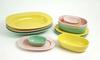 Saikaitoki Hasami ware oval pasta 27cm 14463 "essence" plate, diameter, yellow,