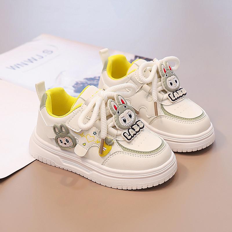 

[Spring Autumn Kids Girls Casual White Shoes Soft Sole Non Slip Lazy Bebe Sneakers] size 36 жовтий