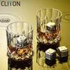 CLITON European Carved Whiskey Glass Set