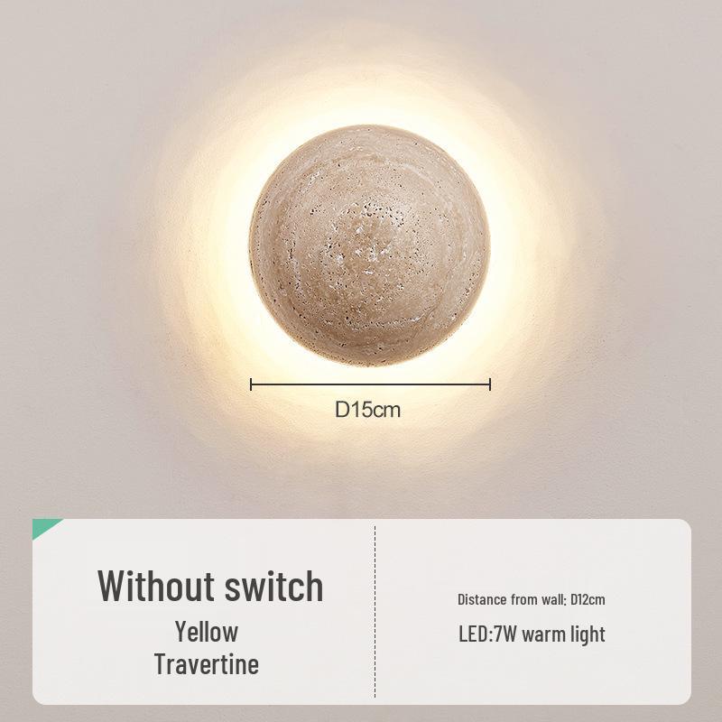 

Жовтий настінний світильник у скандинавському стилі середини століття під камінь: Стиль Вабі-Сабі для спальні або вітальні Warm Light