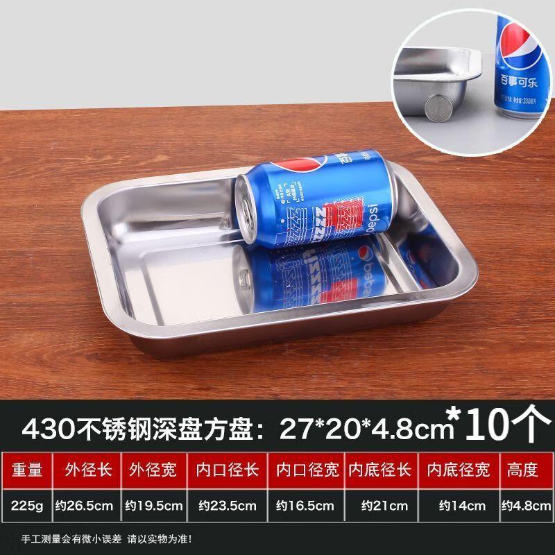 Rectangular Stainless Steel Deep Serving Tray