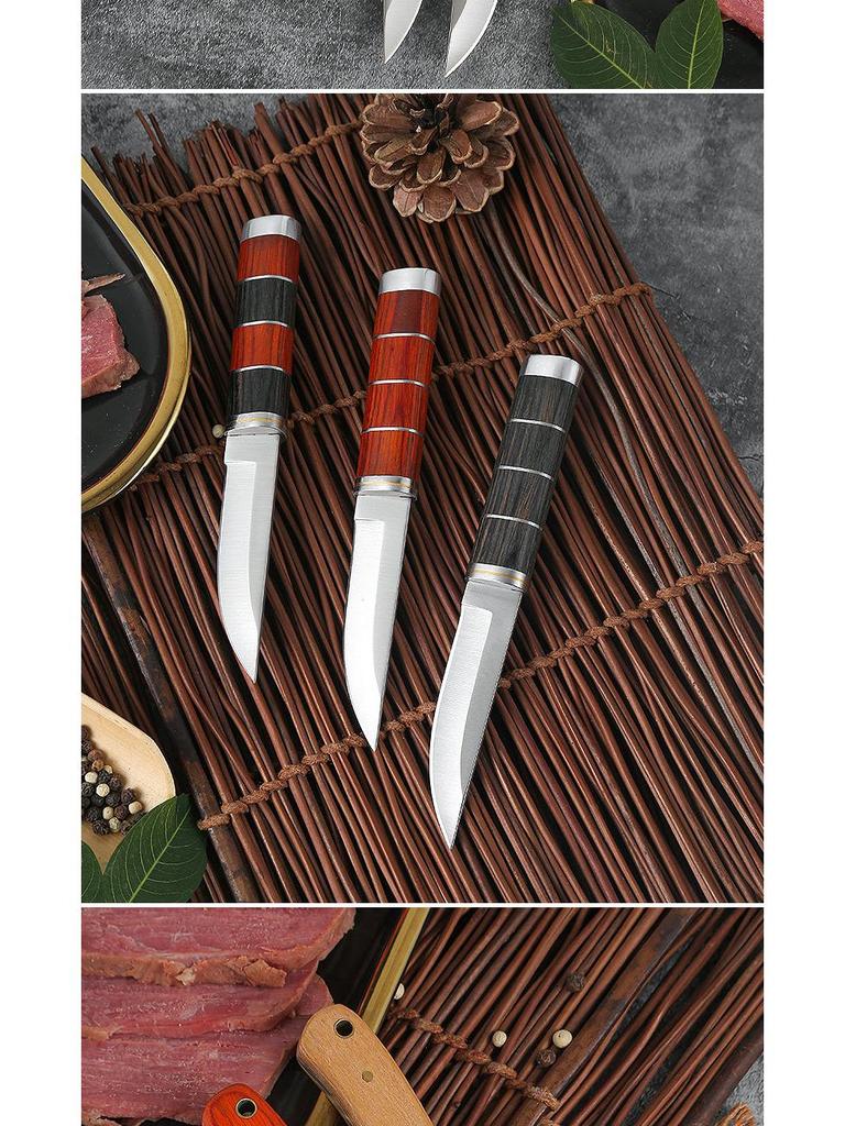 Mongolian Multi-Purpose Meat Knife: Ideal for barbecue, roast lamb, picnics, and household use; crafted from high-quality stainless steel.