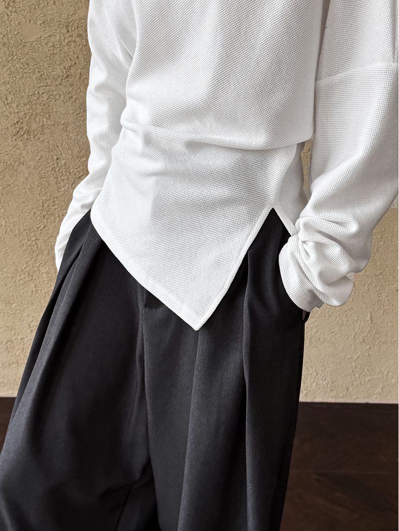 

Женский свитшот Luxi на одно плечо с неровным краем - Дизайн со сборками, разрезом и облегающий талию M