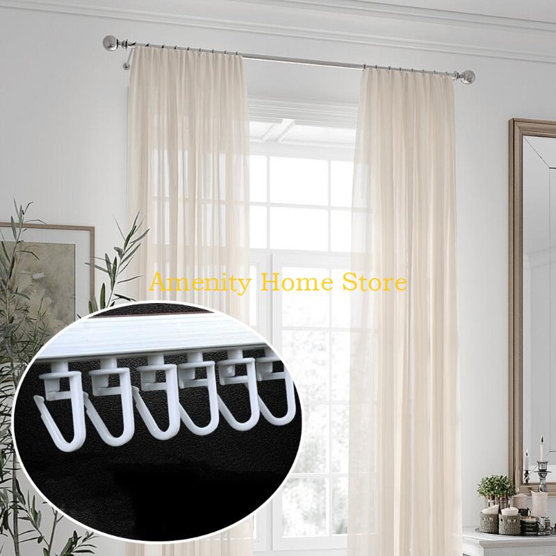 

F26C 50pcs Curtain Track Hooks Curtain Gliders Offering Practical Solution For Efficient And Convenient Curtain Management CN