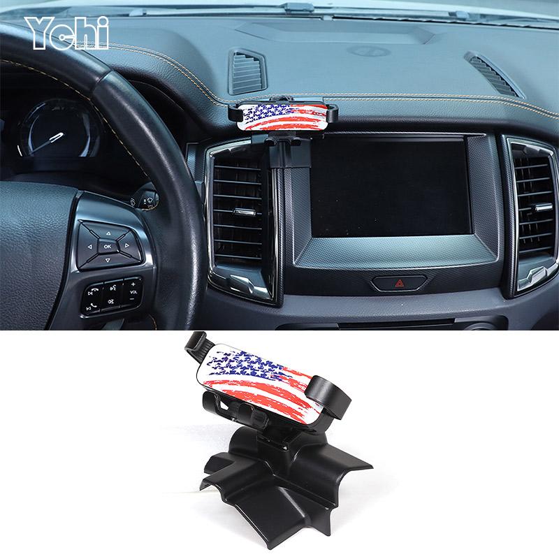 Car Central Control Mobile Phone Bracket GPS Navigation Bracket Seat For Ford Ranger Wildtrak 2015-2026 Car Interior Accessories