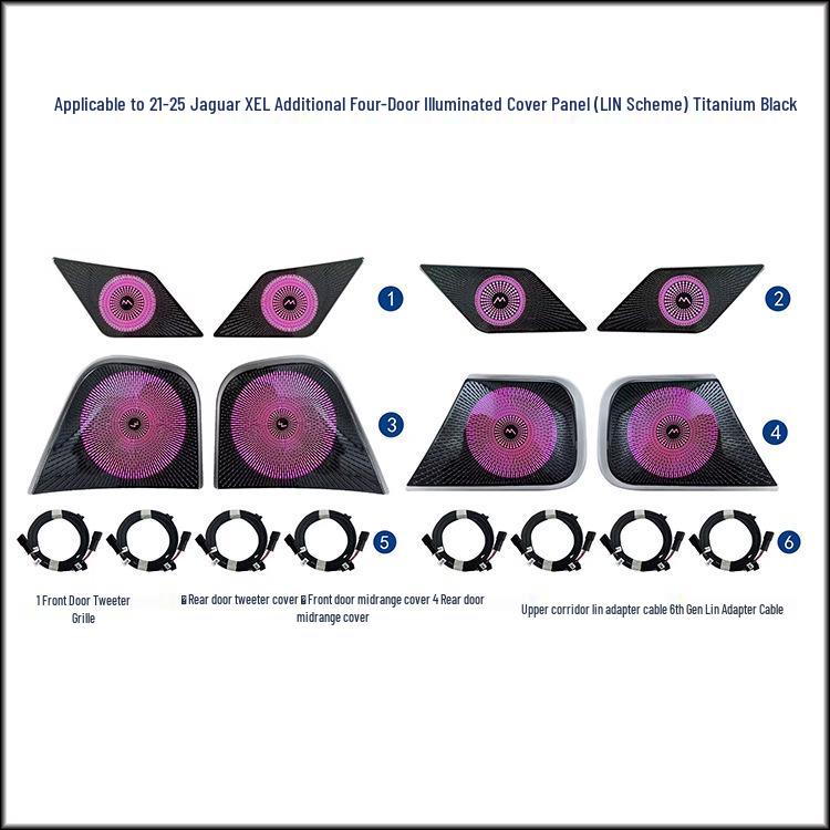 Jaguar XFL/XJL Colorful Ambient Light Speaker Cover for Car Interior