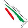 Adesivo Bandiera Italiana Rosso Bianco Verde, Vinile Autoadesivo Impermeabile, Accessorio Esterno alla Moda per Decorazione Auto Moto