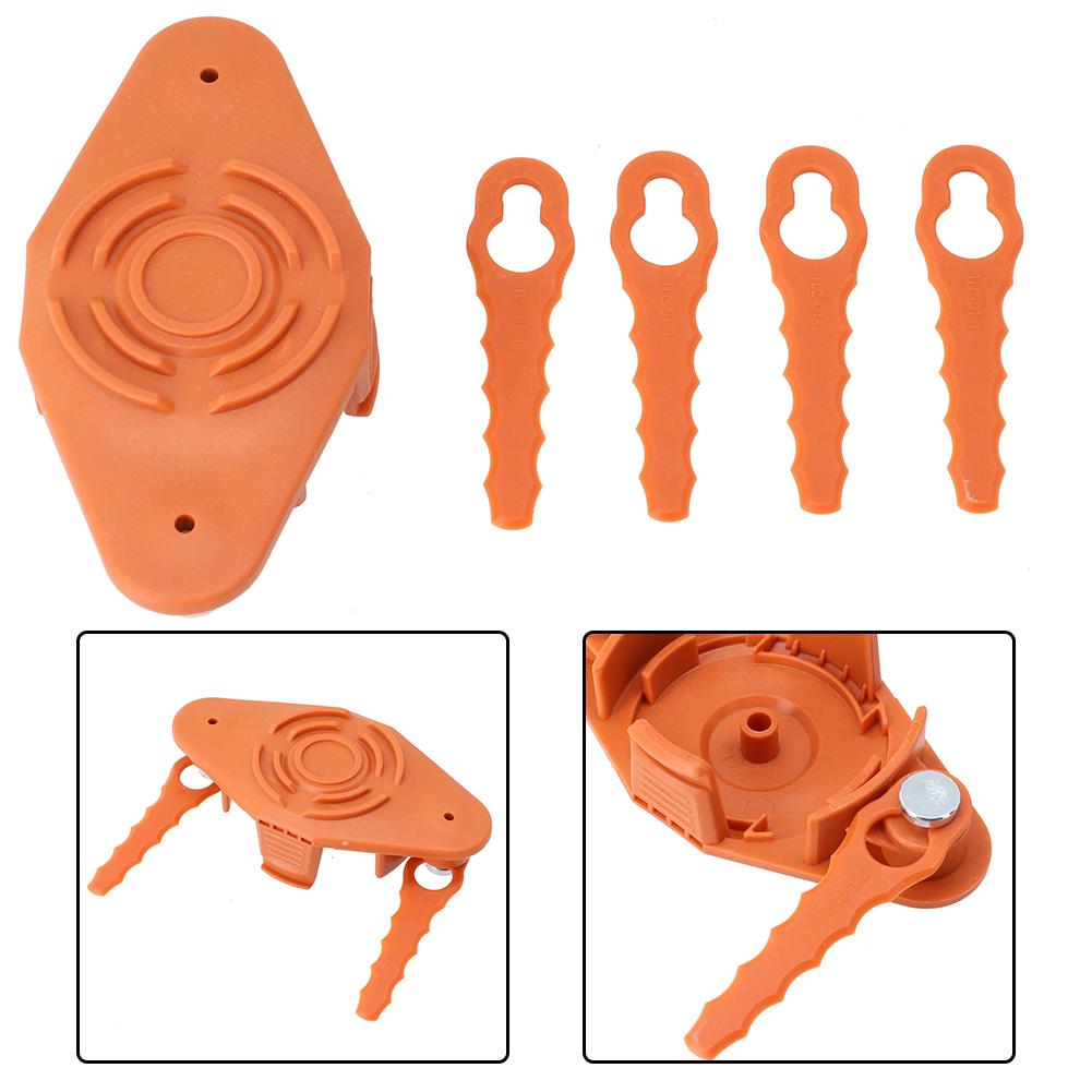 Brand New Mowing Cutter Head With Plastic Blade Orange Trimmer Head Blades Garden Power Tool Lawn Mower Accessories