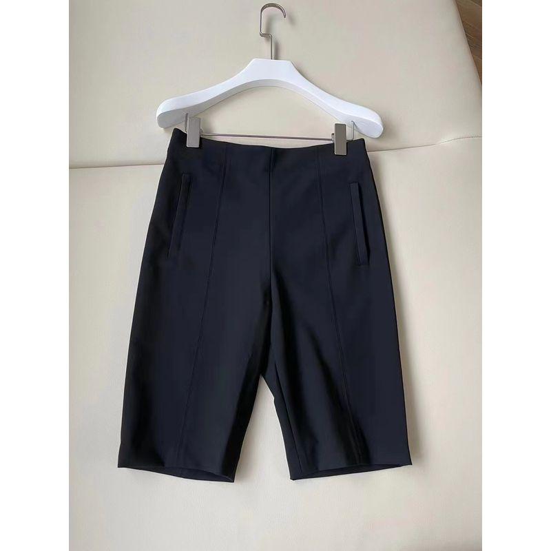 

New Fashionable All-Match Thin and Comfortable High Waist Cycling Pants Black S