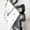 Large Digital Pendulum Wall Clock Black and White Modern Style with Irregular Display Stylish Oscillating Decorative Wall Clock
