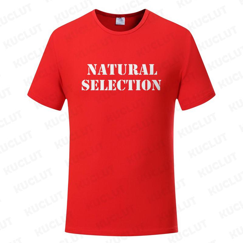Natural Selection Printing Man T-shirts Evolution Graphic T Shirts Fashion Streetwear Harajuku Tops Male Oversized Clothing