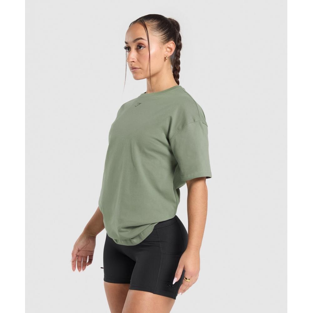 Gymshark CollegiaTe Oversized T shirT uniT Green B2b2d Ecjf